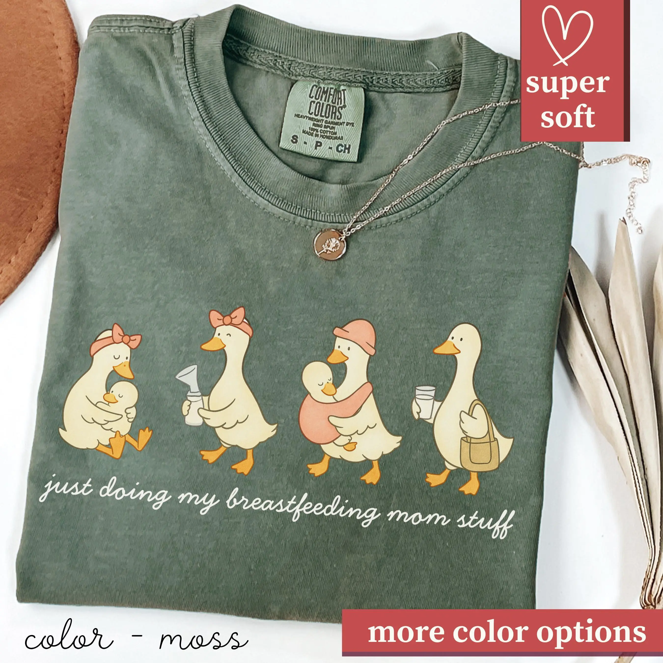 Funny Breastfeeding Mom Shirt Pumping Mom Comfort Colors T-shirt Silly Goose Gift For New Mom Mother's Day Gift Idea Nursing Mama Tee