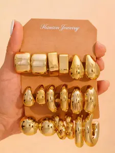 Fashion Earrings Set, Ccb Earrings Large Set, C-Shaped Earrings, Teardrop Earrings, Elegant for Daily Wear, Parties, Vacations