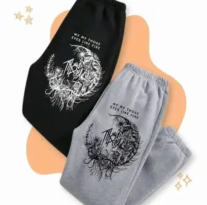 Sleep Token - My Those Eyes Like Fire Print Vintage Sweatpants, Women's Letter Print, Ladies Summer Clothes For Daily Wear, Trendy Top Sweatpants, Cotton Graphic Casual Sweatpants, Gift For Fan, Men and Women Y 1