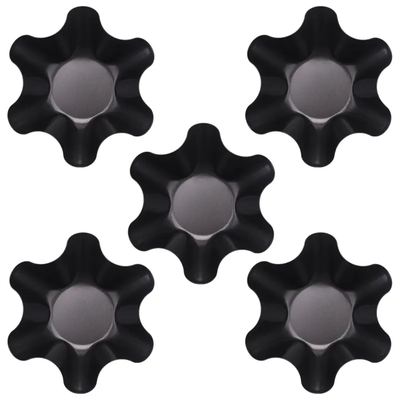Tortilla Shell Pans, Set of 4, 6.5-Inch Fluted Carbon Steel Durable Nonstick Baking Tool for Healthy Baked Taco Bowls and Family Meals, Kitchenware Bakeware, Baking Supplies, High Quality Bakeware, Cooking, Durability, Shell Bowl