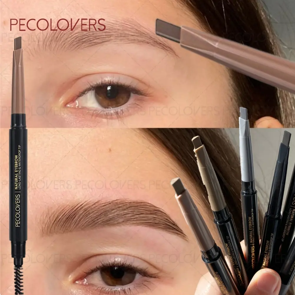 1PC Double-headed Eyebrow Pencil - Waterproof & Smudge-proof, Various Colors Available (dark Brown, Light Brown, Taupe, Black), Durable, Christmas Gift, Travel-Friendly Makeup for Women, Eyebrow Makeup Products