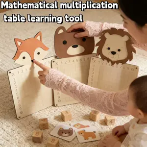 Math Teaching Aids DIY Models Educational Toys Creative Wooden Blocks Learning Set Multiplication Table Tool Safe Design