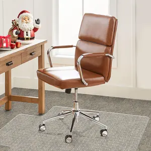 Office Chair Mat Carpet Protector: 36" x 48" Plastic Heavy Duty  Desk Mats with Lip for Low Flat and No Pile Carpeted Floor - Clear Rug Pad for Rolling Chairs Work  Gaming Convex Shape