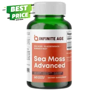 Sea Moss Advanced Superfood Capsules, High-Potency, Vegan, Made in The USA - Irish Seamoss, Bladderwrack, Burdock Root - Overall Health, Immunity Support