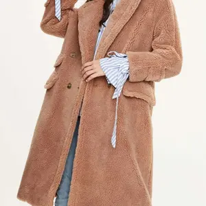 Teddy Bear Long Warm Coat Outerwear Winter Womenswear