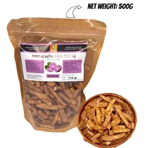 Taro Chips with Crab Roe Flavor - Khoai Môn Sấy Vị Trứng Cua 250g - Crispy Rich Addictive Snack from Vietnam