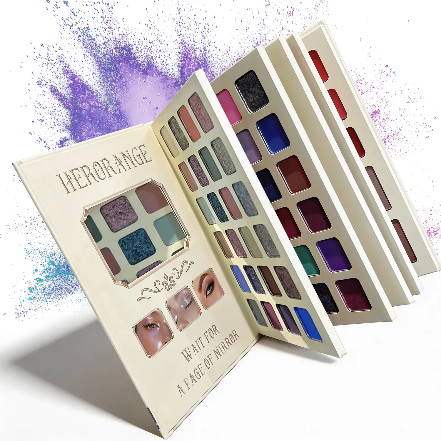 Book Shape All In One Makeup Palette 78 Shades Multifunctional Makeup Book Kit, Shimmer Matte Eyeshadow Blush Highlighter Lip Cream Contour Pigmented Cosmetic Set Portable Travel Makeup For Beginners Makeup Artist