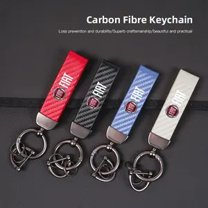Lanyard Nylon Printing Emblem Style Keychain For FIAT 600 Panda Pulse Mobi 500X Tipo Strada 500L Fastback Cronos Ulysse Fullback Doblo Toro Qubo Aegea