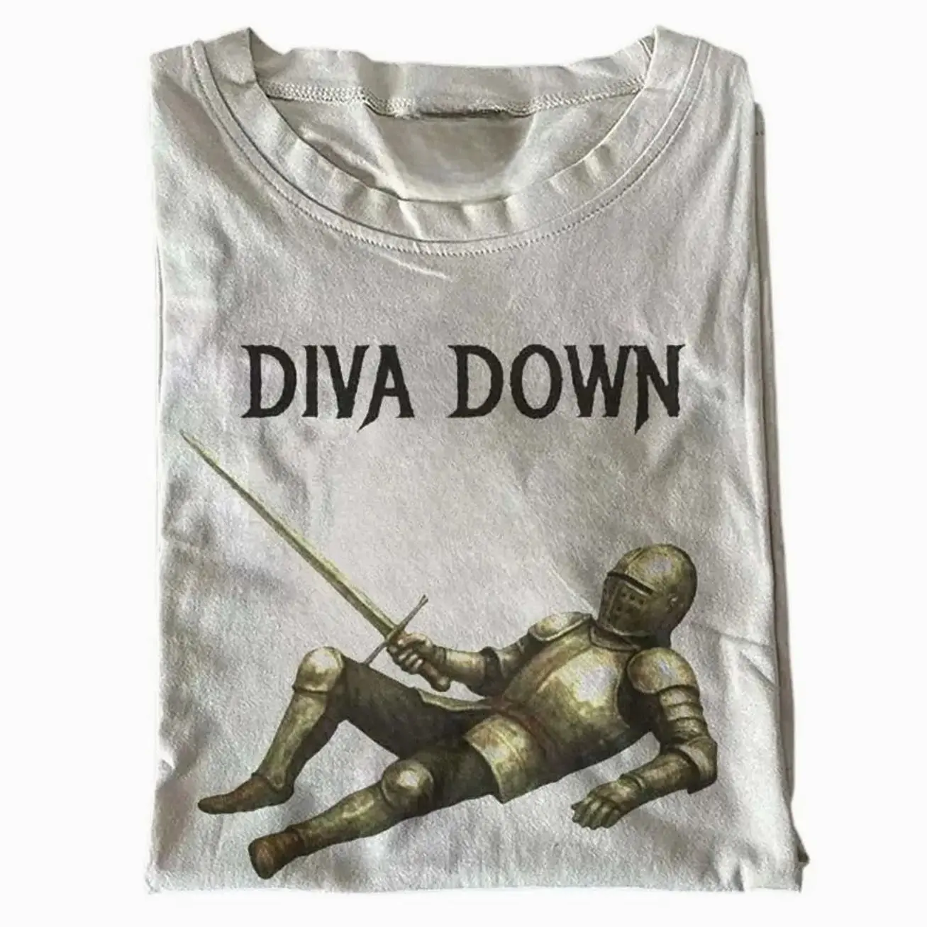 The Vintage Diva Down T-shirt, Vintage Game Shirt, Gift for Men, Gift for Women, Crew Neck T-shirt, Trending T-shirt
