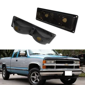 2pcs Smoked Corner Parking Signal lamps Lights For 1988 1989 1990 1991 1992 1993 1994 1995 1996 1997 1998 GMC Chevy C/K 1500/2500/3500 Truck,Replace OEM 5976838, 5976837