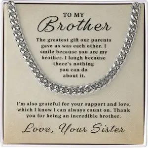 Gift for Brother - You Are My Brother Cuban Link Chain TO8