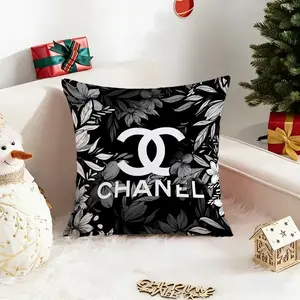 Cute C-Chanels-L Throw Cushion, Soft Plush Fabric with Double-Sided Printing, Pillow for Home & Travel