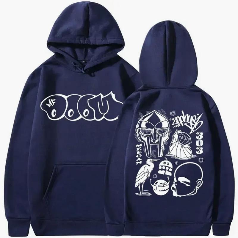 Rapper MF Doom Madvillain Metal Face Graphic Print Autumn and Winter Men's Sweatshirt Hoodie Unisex Hip Hop Fashion Sports Hoodi TZG