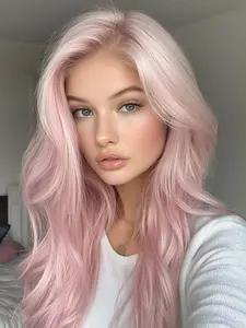 Long Silky Straight Hair Ice Synthetic Lace Front Wigs for Women, 13x4 Free Part Pre Plucked Hairline, 28 Inch Daily Wear Wig