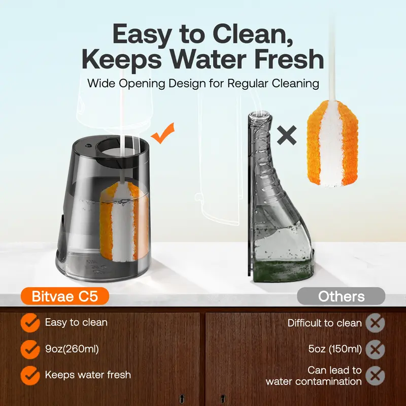 Bitvae C1/C5/C6 Water Flosser for Teeth - Cordless Portable Oral Irrigator, Powerful and Rechargeable, IPX7 Waterproof for whitening tablets ,Water Flosser for teeth cleane- Dental Kit 5