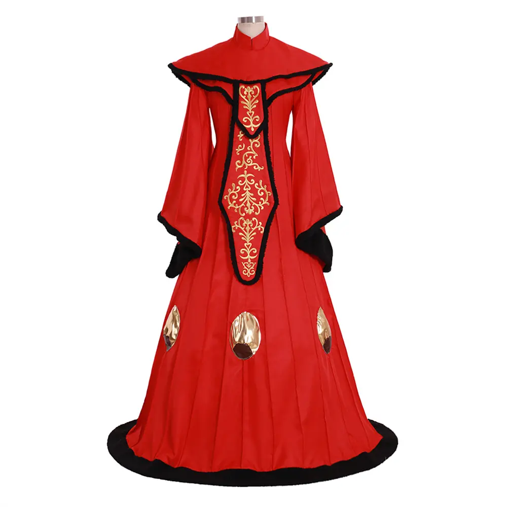 Padme Queen  Cosplay  Costume Red Dress Halloween Carnival Party Custom Made