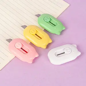 12-Piece Set Mini Pig-Shaped Aesthetic Utility Knife For Package/Box Opening, Compact Paper Cutter, And Portable Letter Opener