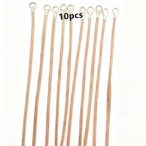 10pcs Copper Braided Wire with Aluminum Core, High Performance Grounding and Distribution Box Wiring, Corrosion Resistant