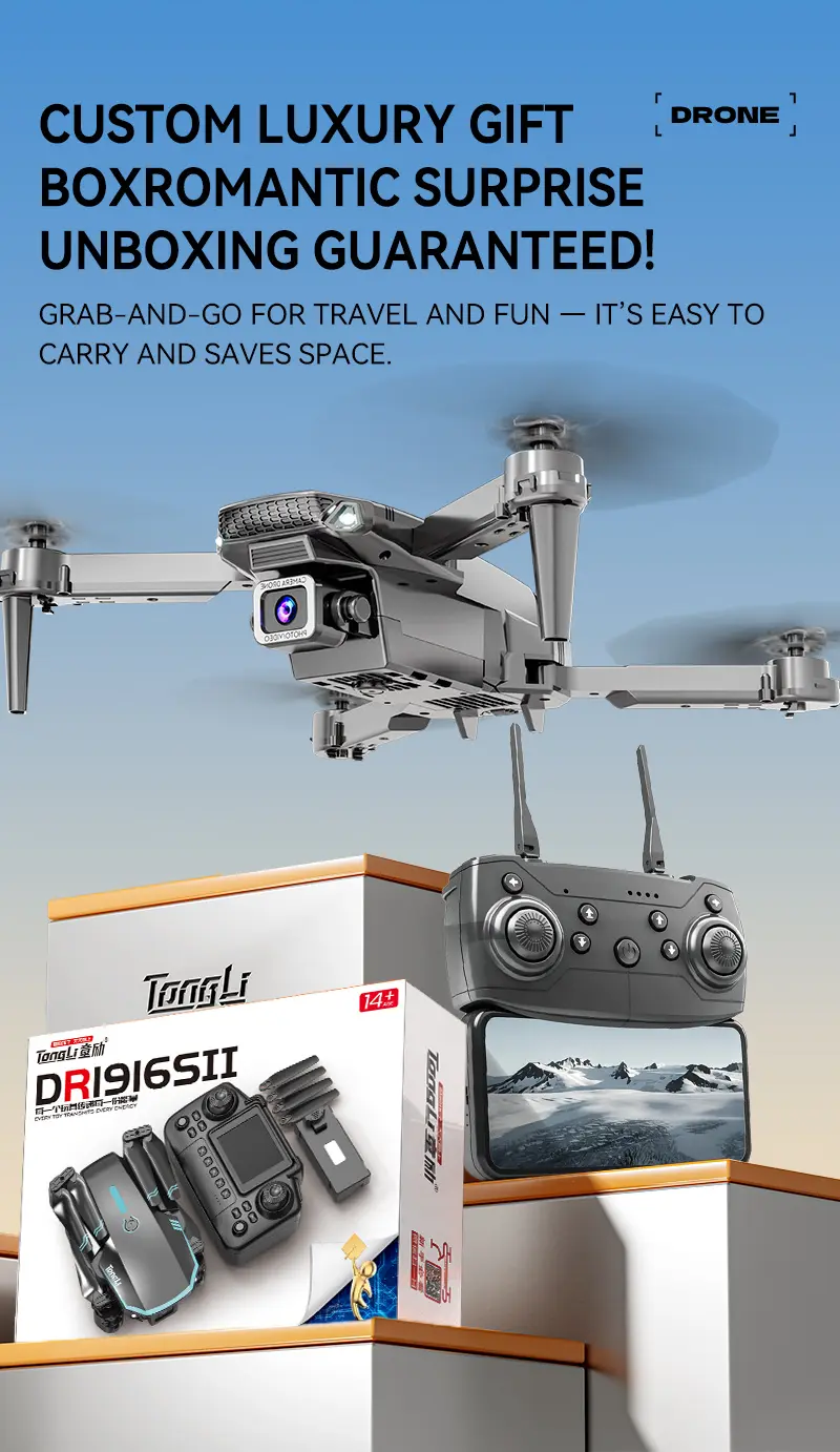 TONGLI Remote Control Drone for Adults Portable Foldable Quadcopter No ...