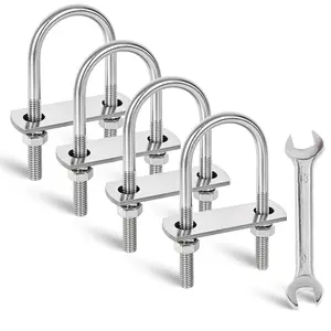 Sets M UBolts,uBolts ." (mm) Wide, Stainless Steel uBolts,with Nuts,Bolt Plate and washers (, M x mm x mm)