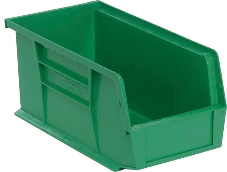 Quantum Storage QUS230GN Plastic Ultra Stack & Hang Bin - Green, 10.87x5.5x5 in Home Organiser Storage Boxes & Bins