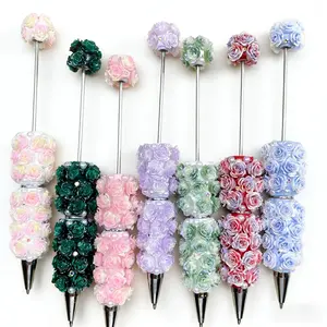 DIY Artificial Flower Pens - 10pcs Handmade Floral Ballpoint & Gel Pens for Creative Gifts & School Supplies - Perfect for DIY Enthusiasts & Craft Lovers