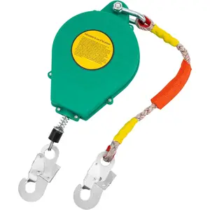 49 Feet Self-Retracting Life Rope 330 lbs Fall Arrest Device Fall Protection Yo-Yo with Alloy Steel Hook and Steel Wire Rope for Engineering Construction, Electrical Maintenance