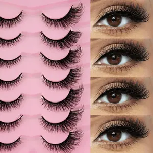 10 Pairs Natural False Eyelashes, Fluffy Lightweight 3D Fake Lashes Set, Natural Extension, Enhance Eyes, Perfect for Daily Dates and Parties