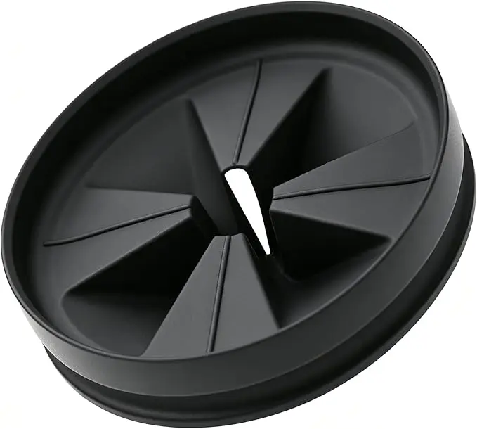 Garbage Disposal Splash Guard 3-3/8 Inch, Removable Sink Baffle Replacement for InSinkErator Evolution Series, Quiet Collar Drain Splash Guard, Garbage Disposal Drain Plug, Kitchen Sink Disposer Accessories, Black
