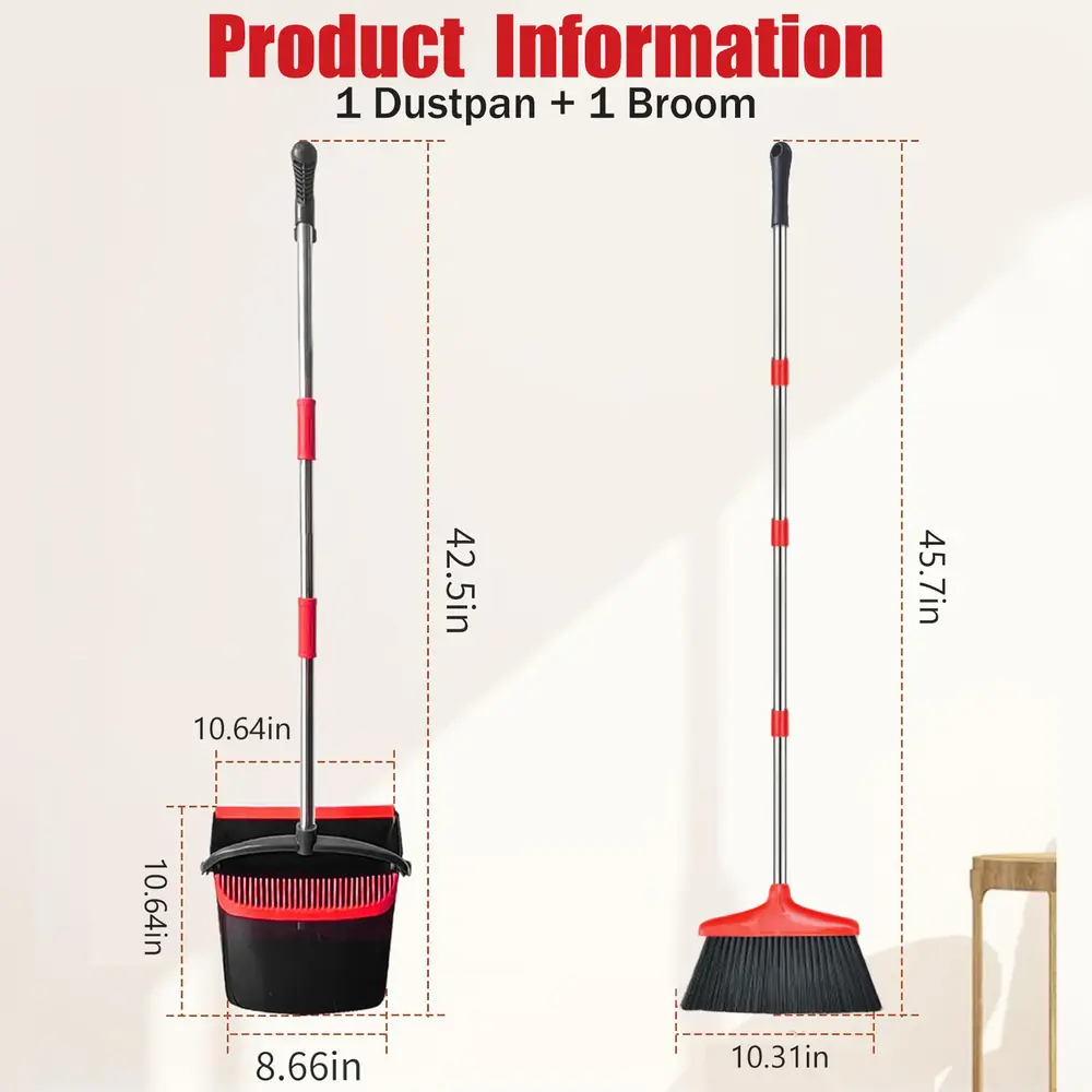 Broom Set - Black & Red
