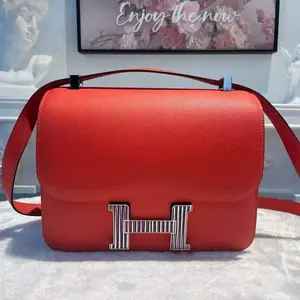 Pre-owned HERMÈS Leather Shoulder Bags BJ1101805038 Constance 24 Red Stamp: C Leather:EV