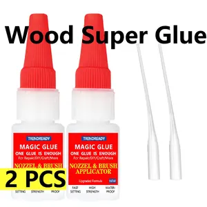2PCS-Heavy-Duty Super Glue with Smart Dual Application System, Clear Fast-Dry Adhesive Stronger Than Welding, Perfect for Crafts, DIY Projects, Quick Shoe & Nail Repairs, Wood, Plastic, Metal, Ceramic, Glass, Leather