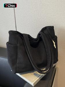 women's solid tote bag, fashionable large capacity shoulder bag for daily used, casual trendy versatile high-quality daily commuting bag, ladies purse