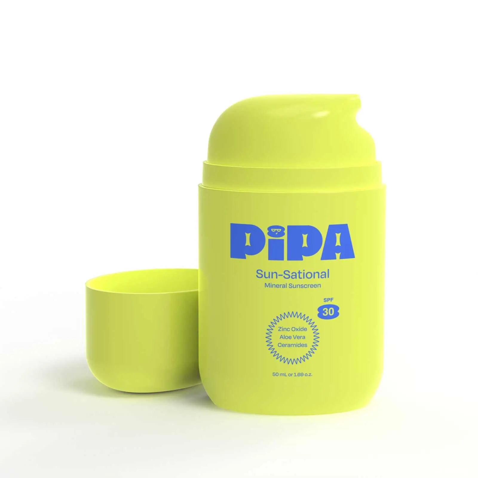 Sun‑Sational Mineral Sunscreen SPF 30 Moisturizer by Pipa Skincare l Clean Skincare for Kids & Pre-teens. No White Cast, No Fragrances, No Hormone Disruptors. Broad Spectrum Zinc Oxide, Barrier Protecting Ceramides, Non‑Toxic l Derm + Pediatrican Approved
