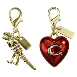 Heart Dinosaur Bag Charm Pendant Chain, Fashionable Women's Bag Buckle, Cherry Bag Necklace, Stylish Accessory for Bags