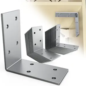 25 Pcs L Brackets 12-ga Angle Fastener 3"x3" Angle Iron Galvanized L Shape Corner Brace Large Corner Bracket for Wood 90 Degree Corner Screw Bracket for Furniture,Bed,Timber,Shelf Brackets