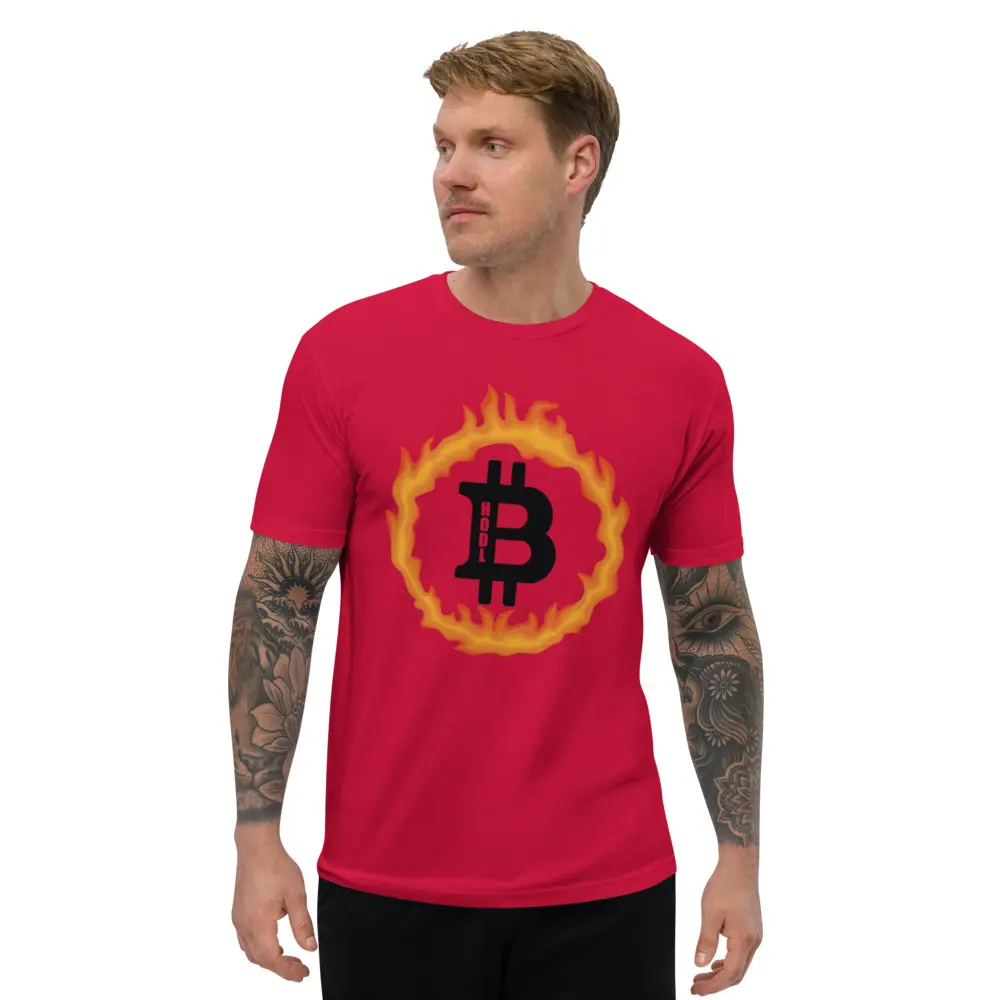 Bitcoin Blaze T-Shirt - Ignite Your Crypto Style, Premium Quality for BTC Enthusiasts, Bitcoin RING OF FIRE Tee: Fiery BTC Symbol, High-Quality Cotton, Unisex, Blaze Bitcoin Crypto T-shirt