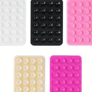 Silicone Phone Adhesive Holders -  for Iphone & Android, Available in Mixed Color, Includes Suction Cup Design, Hands-Free Adhesive Phone Holder - Smartphone, Cellphone