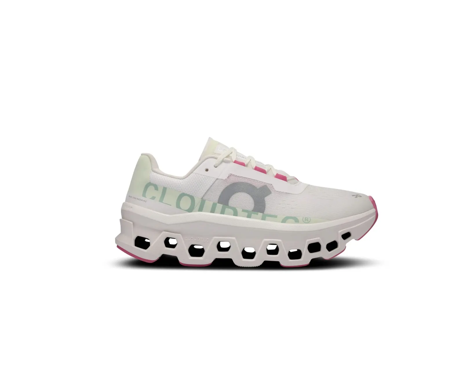 On Running Cloudmonster White Lima | Wmns 9.5 | White Pink Lime | Running Shoes | Brand New Replacement Box |