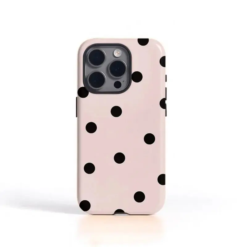 Fashionable polka dots pattern Phone Case suitable for iPhone 17 16ProMax 15 14 14 12mini 7Plus XR 2in1 tough glossy case