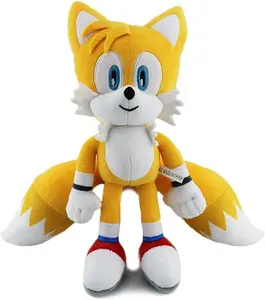 12" Sonic Plush Toys,Sonic Stuffed Animals,Knuckles Shadow Tails Plushies Doll Toys Gifts for Boys and Girls(Tails)