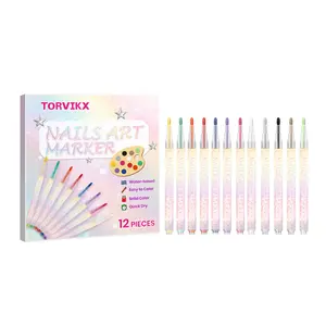 Gift for valentines's day Cutics Doodle Pen for DIY Nail Art Quick Drying Acrylic Painting and 3D Dot Embroidery mma acrylic nail - On Nails Quick Drying Dot Stitching Nail Art Pen for Home and Salon DIY, Nail Care Cutics Manicure Polish Cosmetic, Set, Vi