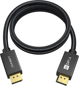 IVANKY 8K DisplayPort 1.4 Cable 3ft, VESA Certified DP to DP Cord 3.3ft, [8K@60Hz, 4K@144Hz, 1080P@240Hz], Support HBR3, 32.4Gbps, HDCP 2.2,HDR,Compatible for Gaming Monitor,TV,PC,Laptop,3090 Graphics
