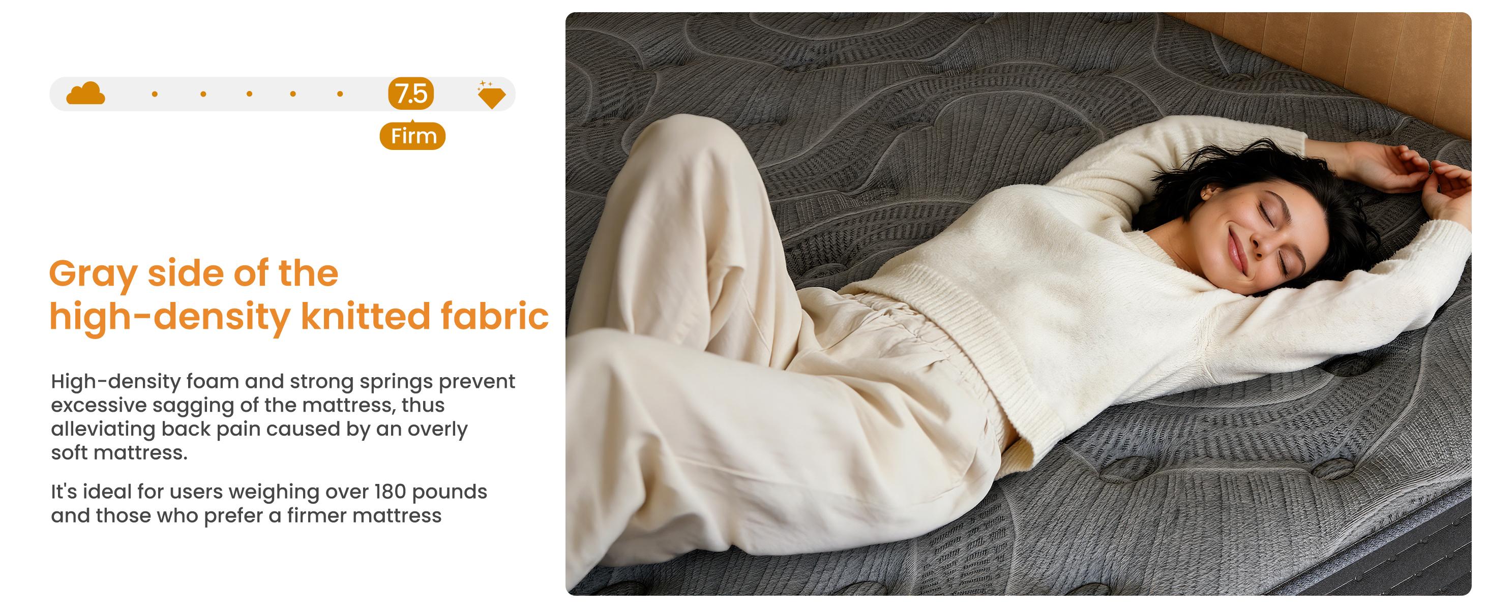 8/10/12/14In Twin Mattresses,Cashmere fabric | Gel-infused memory foam | Individually pocketed springs | Flame-retardant cotton | Bamboo charcoal foam | Flippable double-sided mattress  twin mattresses | Reinforced Edge Support