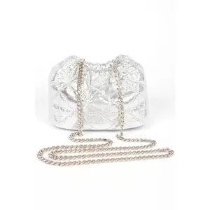 Metallic Quilted Convertible Bucket Swing Bag