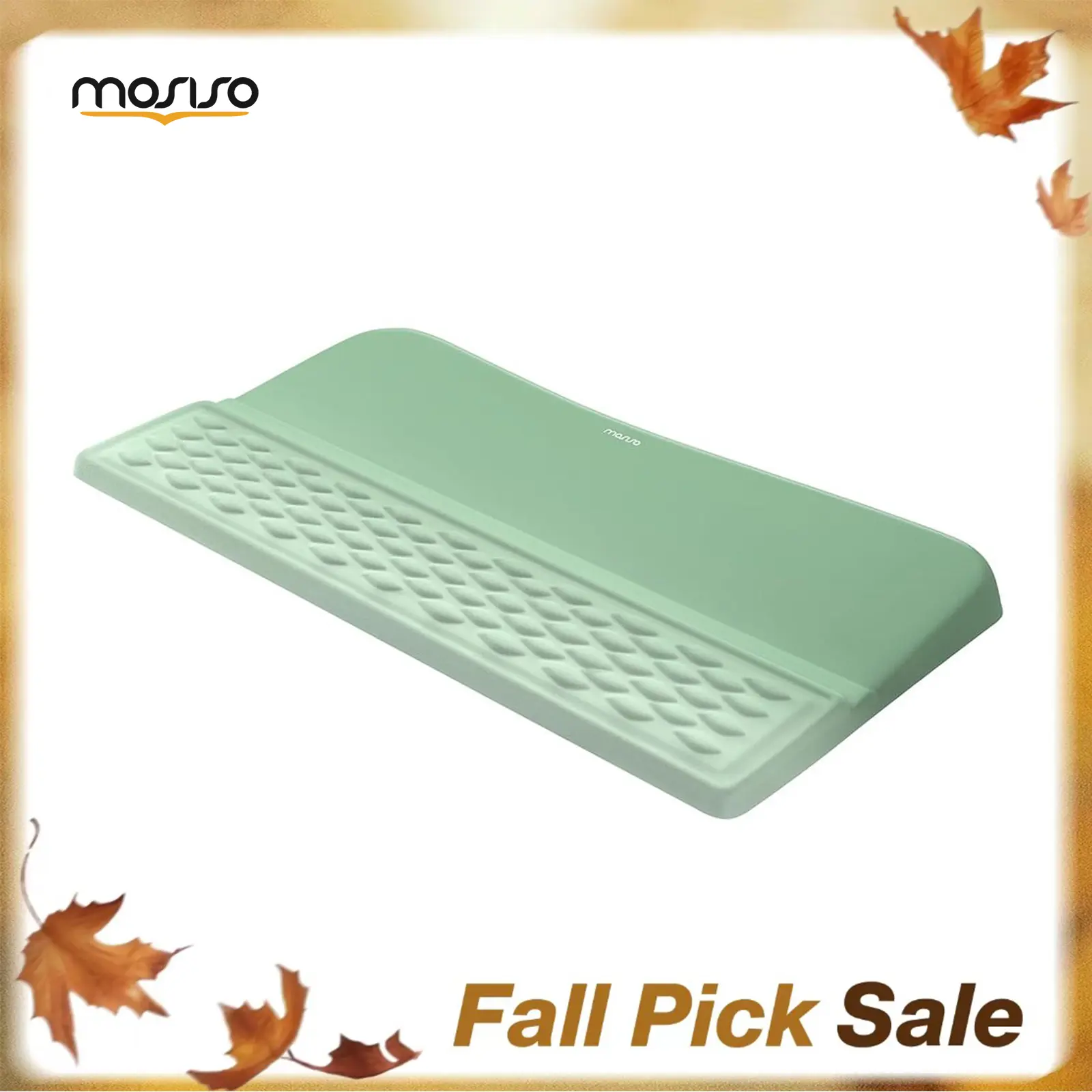 MOSISO Ergonomic Keyboard Stand with Bead Texture Massage Memory Foam Wrist Rest, Stable Nonslip Surface, Pain Relief, Easy Typing Support, Home Office Computer Accessory