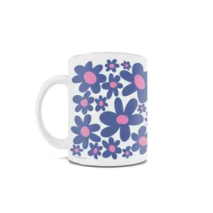 Trend Setters Original (Blue Flowers) 11 oz White Ceramic Mug WMUG1772