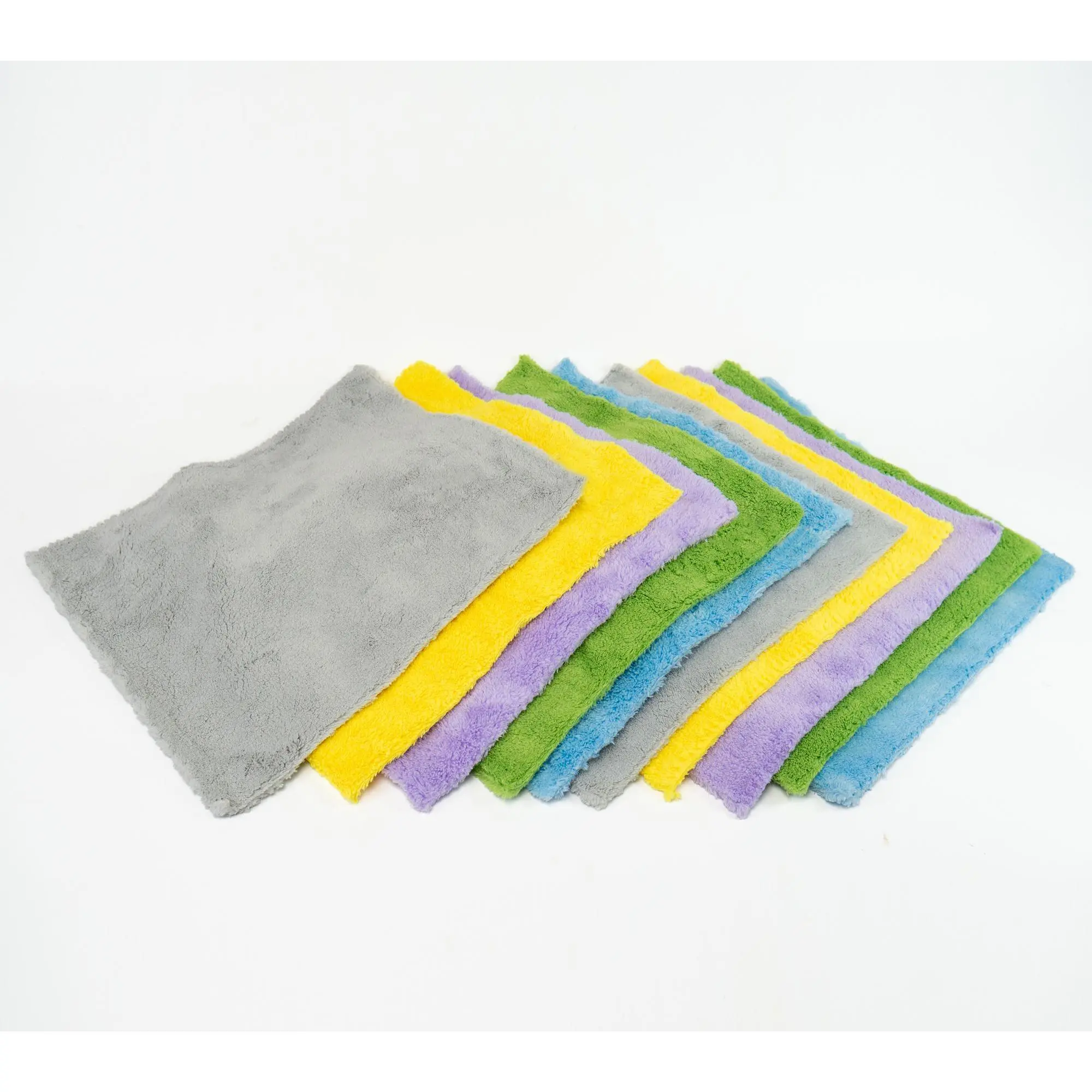 5/10-Piece Multi- Scenario And Multi-Purposer Microfiber Towel Set Colorful Cleanin cloth bamboo charcoal fiber multipurpose non reusable Cleaning 5Pcs Grey  Multi-Purpose Dishcloths washing rags