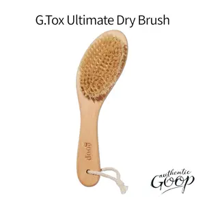 Goop Beauty Ultimate Dry Brush- Exfoliating & Detoxifying for Dry Skin | FSC-Certified Wooden Brush with Natural Biodegradable Sisal Fibers | Cleaning Bath Personal Synthetic Tool
