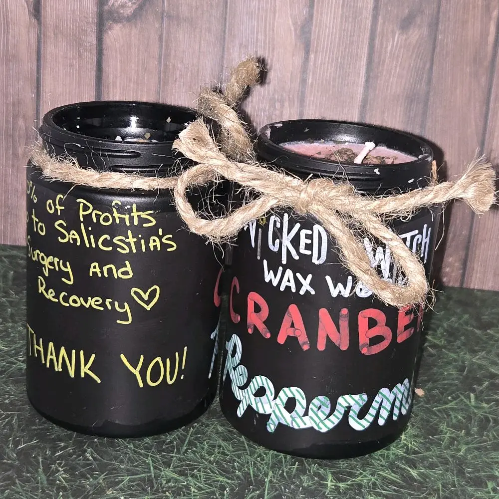 Cranberry Peppermint Candles
